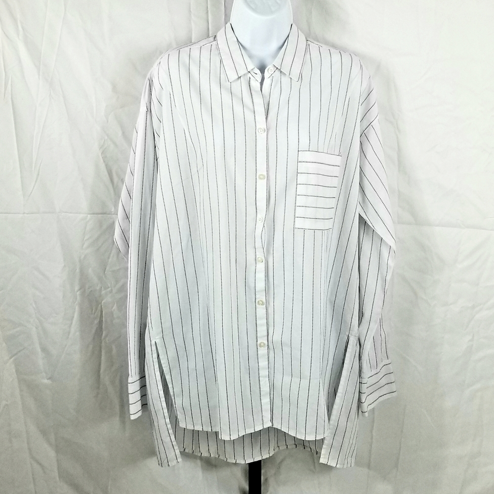 Hollister Striped Collared Long Sleeve Button Down